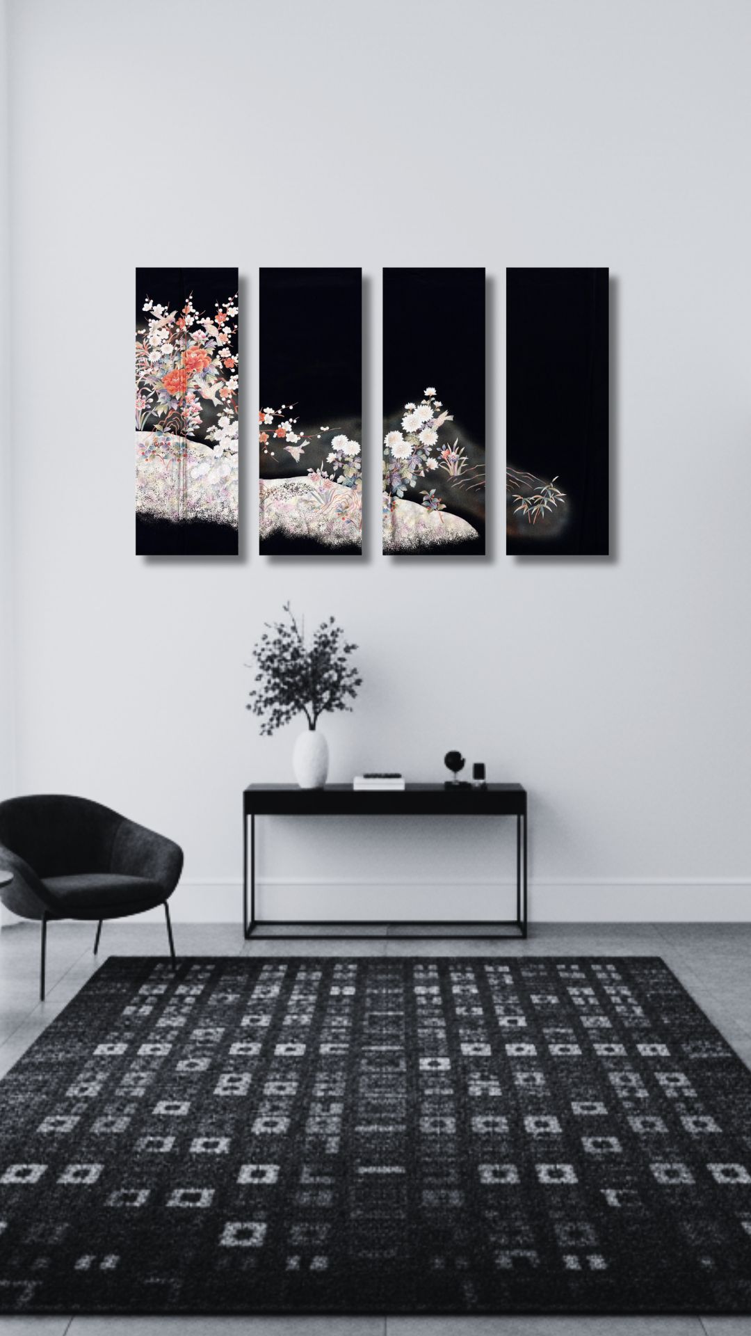 着物リメイク_アップサイクル_KRIA_ファブリックパネル_着物アート