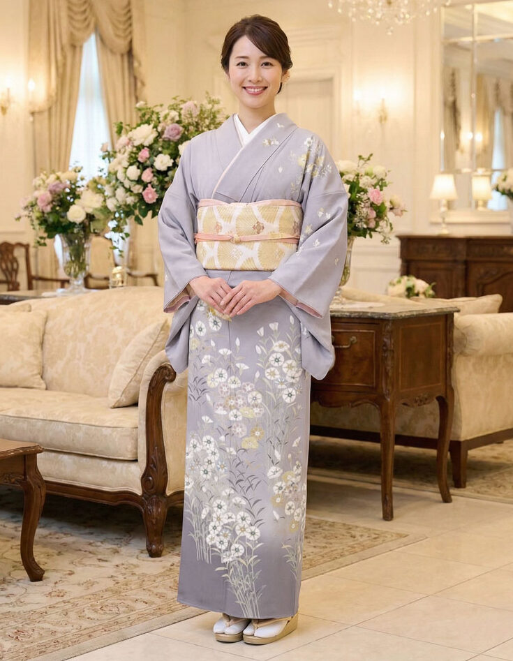 京友禅 – 訪問着レンタル -薄紫02