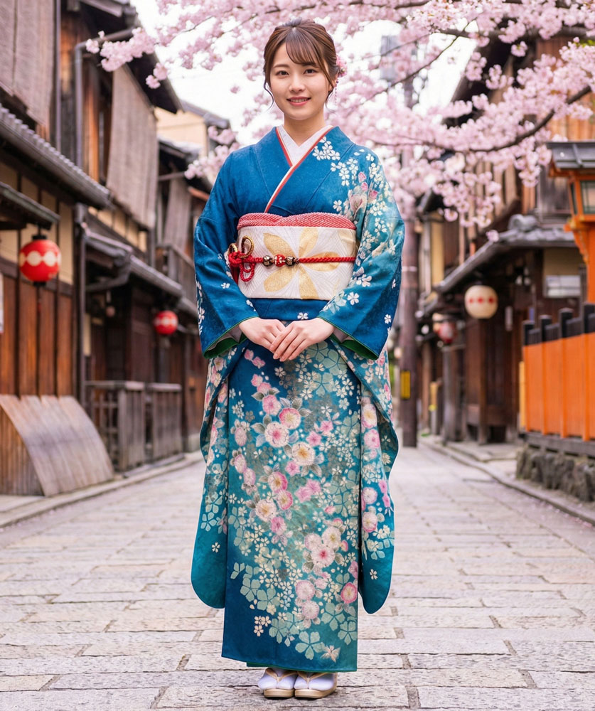 レンタル振袖 – 青08