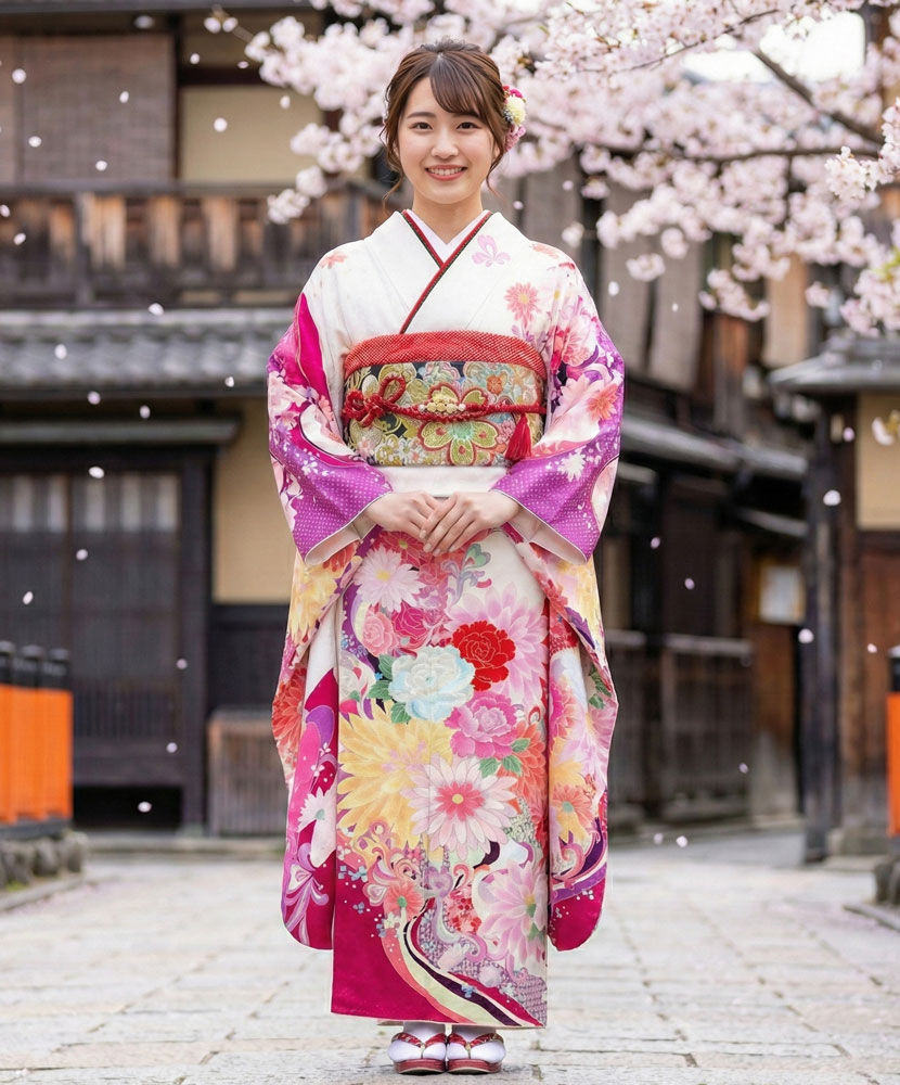 レンタル振袖 – 白08