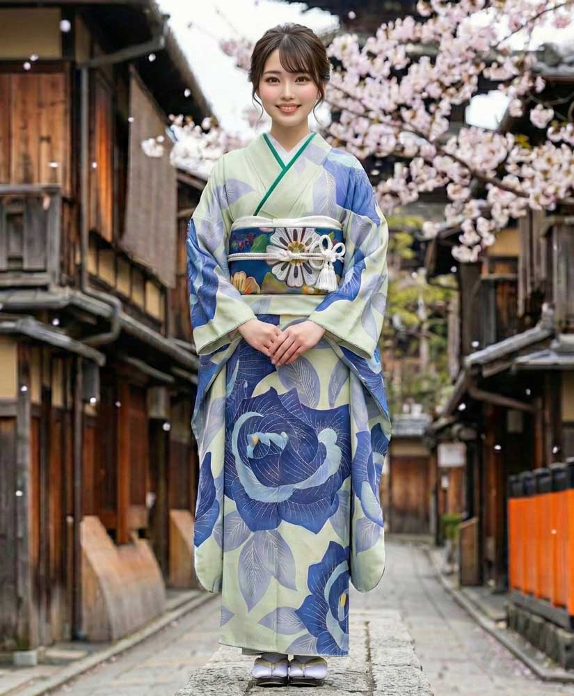 レンタル振袖 – 加賀友禅 – 白02