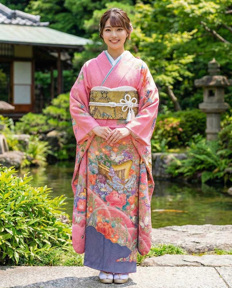 藤娘きぬたや 総絞り振袖 ピンク01