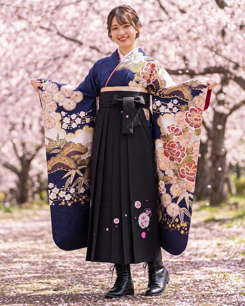 卒業式袴 x 振袖 – レンタル – 茶02