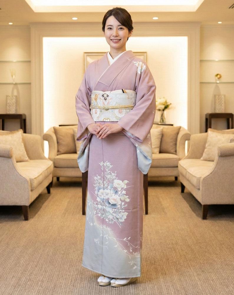 京友禅 訪問着 ピンク02