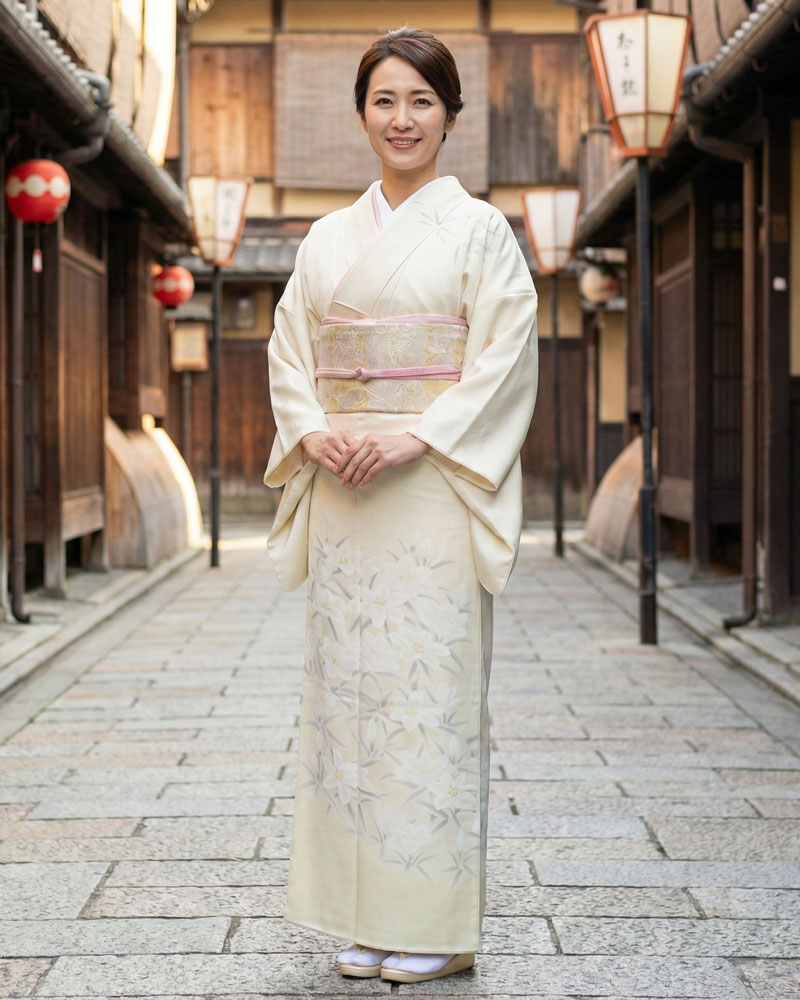 京友禅 訪問着 黄01