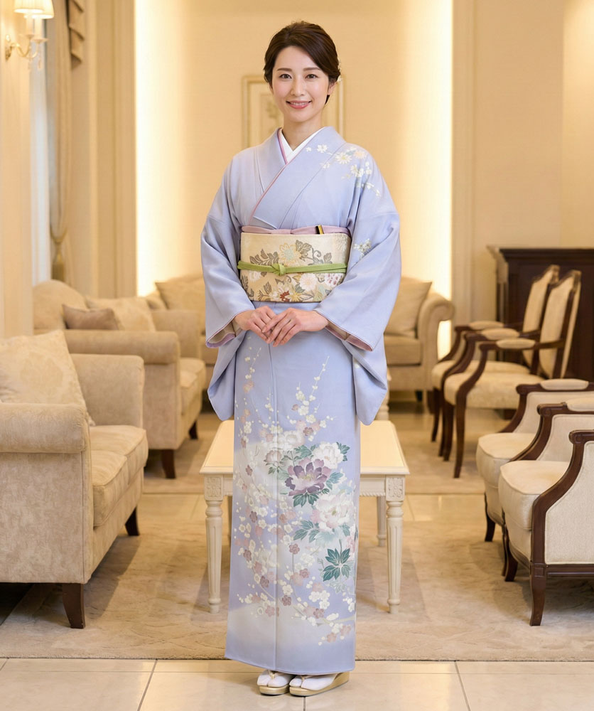 京友禅 訪問着「松本 健一」紫