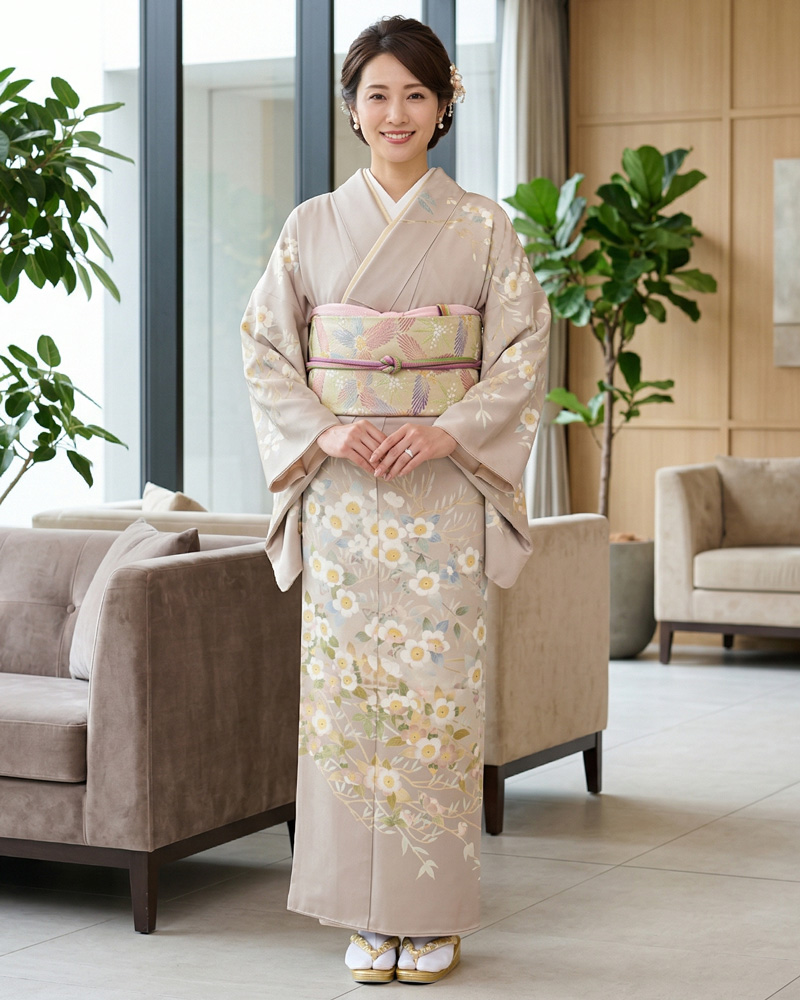 京友禅 訪問着「松本 健一」茶