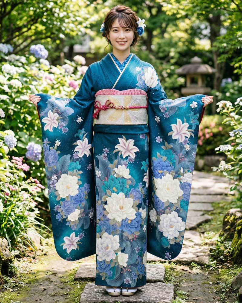 レンタル振袖 – 水色10