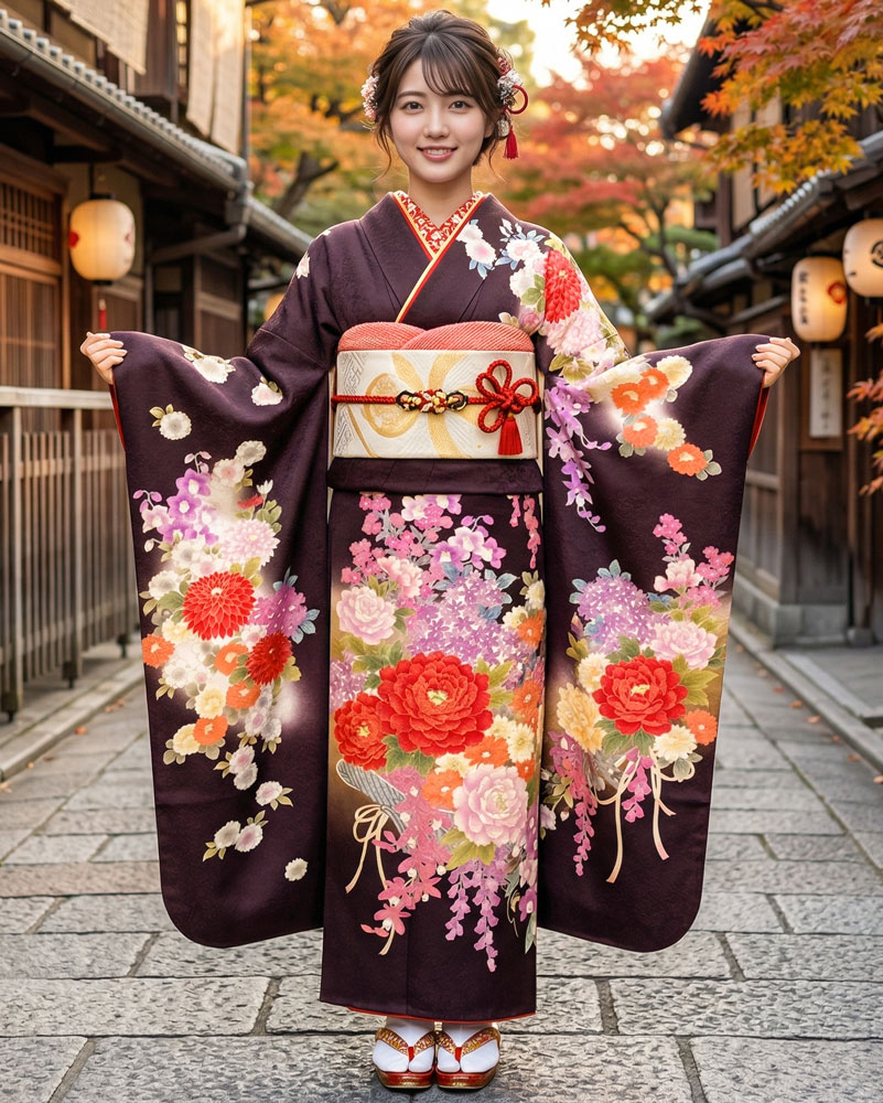 レンタル振袖 -茶03