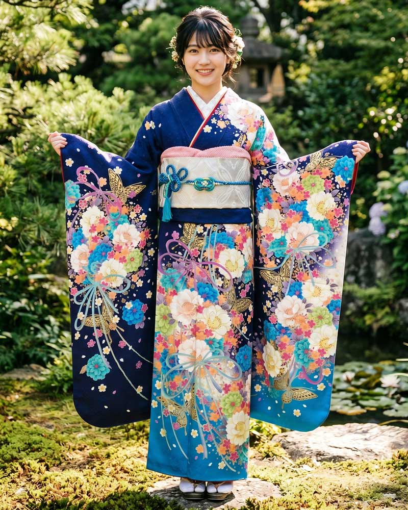 レンタル振袖 – 紺06