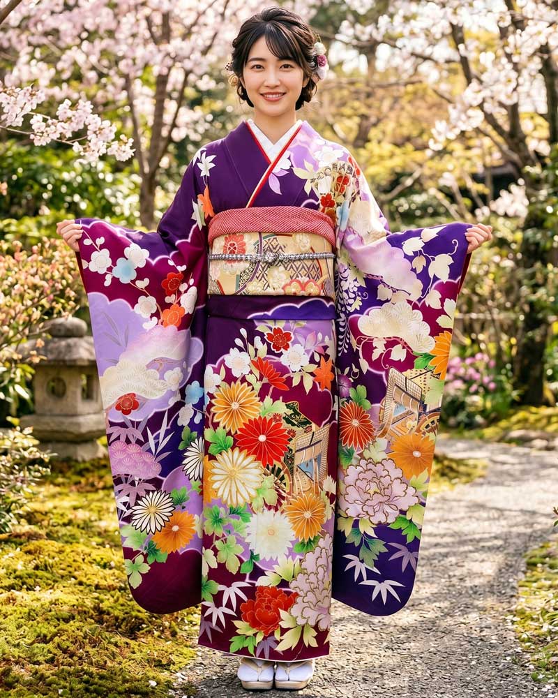 レンタル振袖 – 紫08