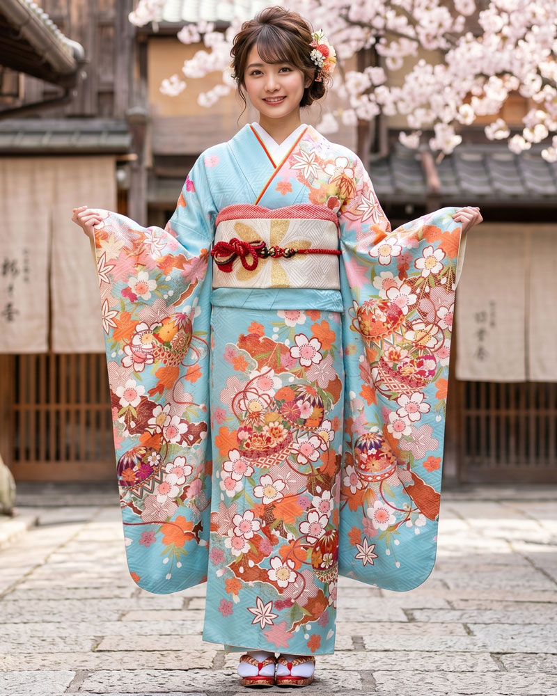 レンタル振袖 – 水色11