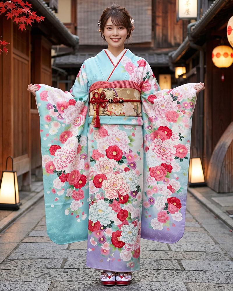 レンタル振袖 – 水色12