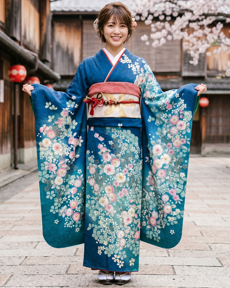 レンタル振袖 – 青08