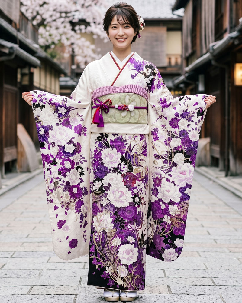 レンタル振袖 – 白05