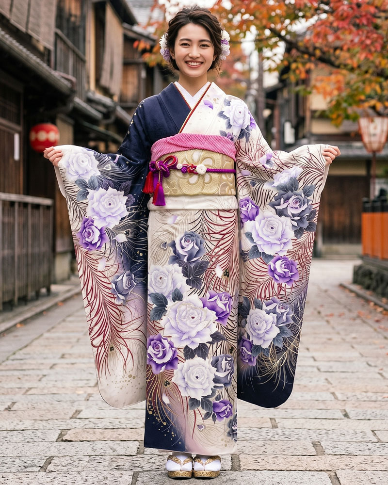 レンタル振袖 – 白07