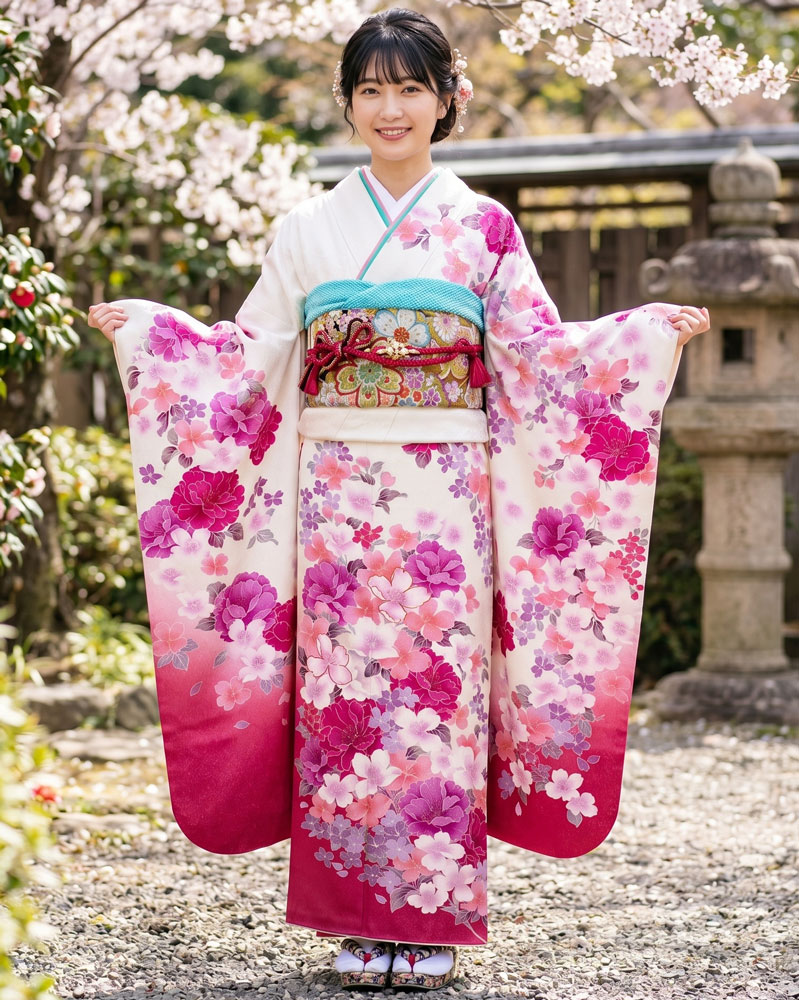 レンタル振袖 – 白10