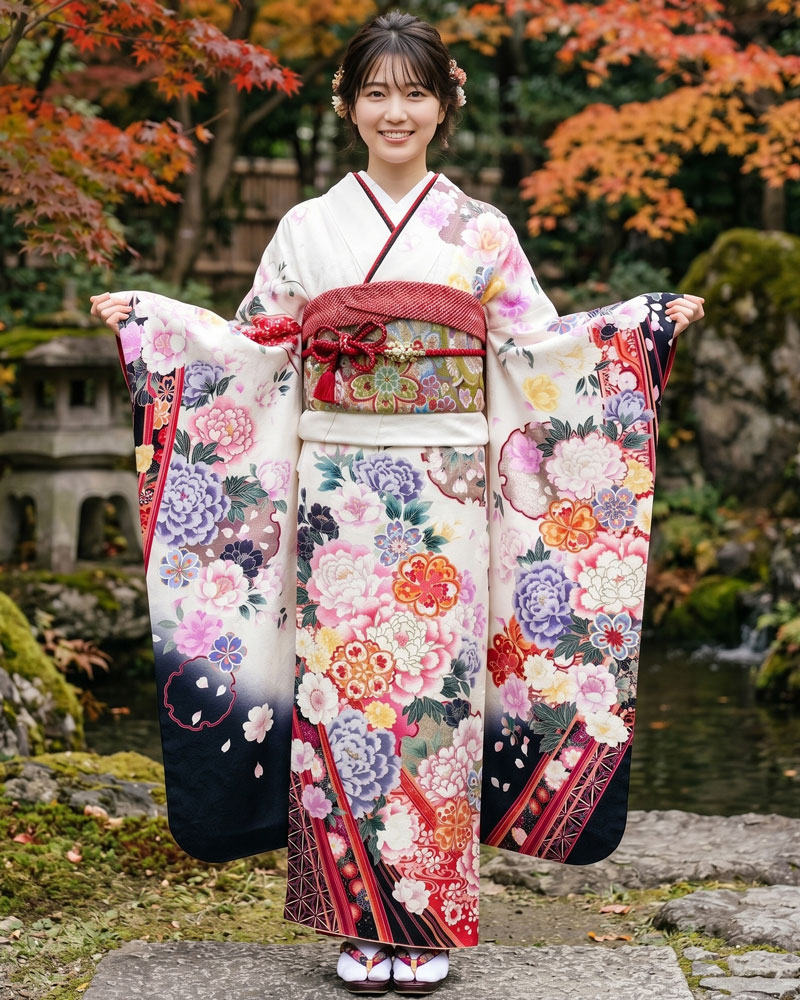 レンタル振袖 – 白11