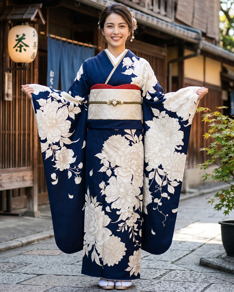レンタル振袖 – 紺07