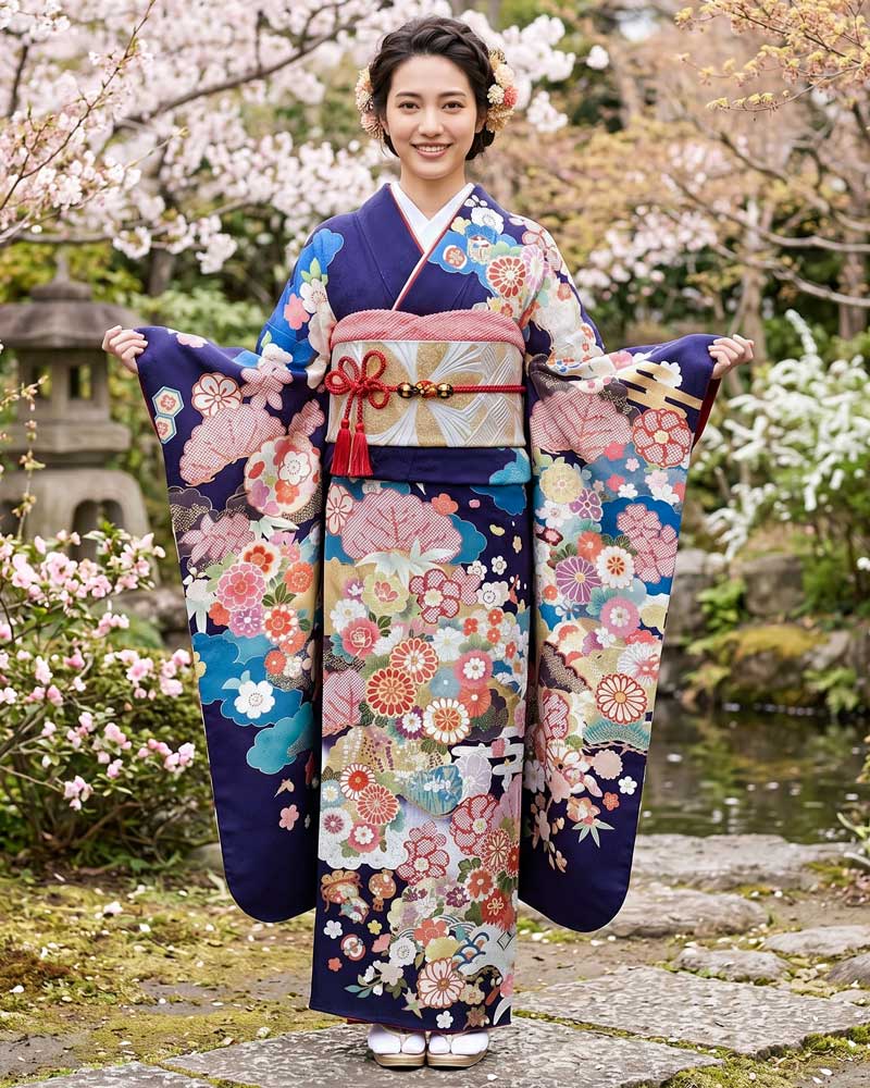 レンタル振袖 – 紺10