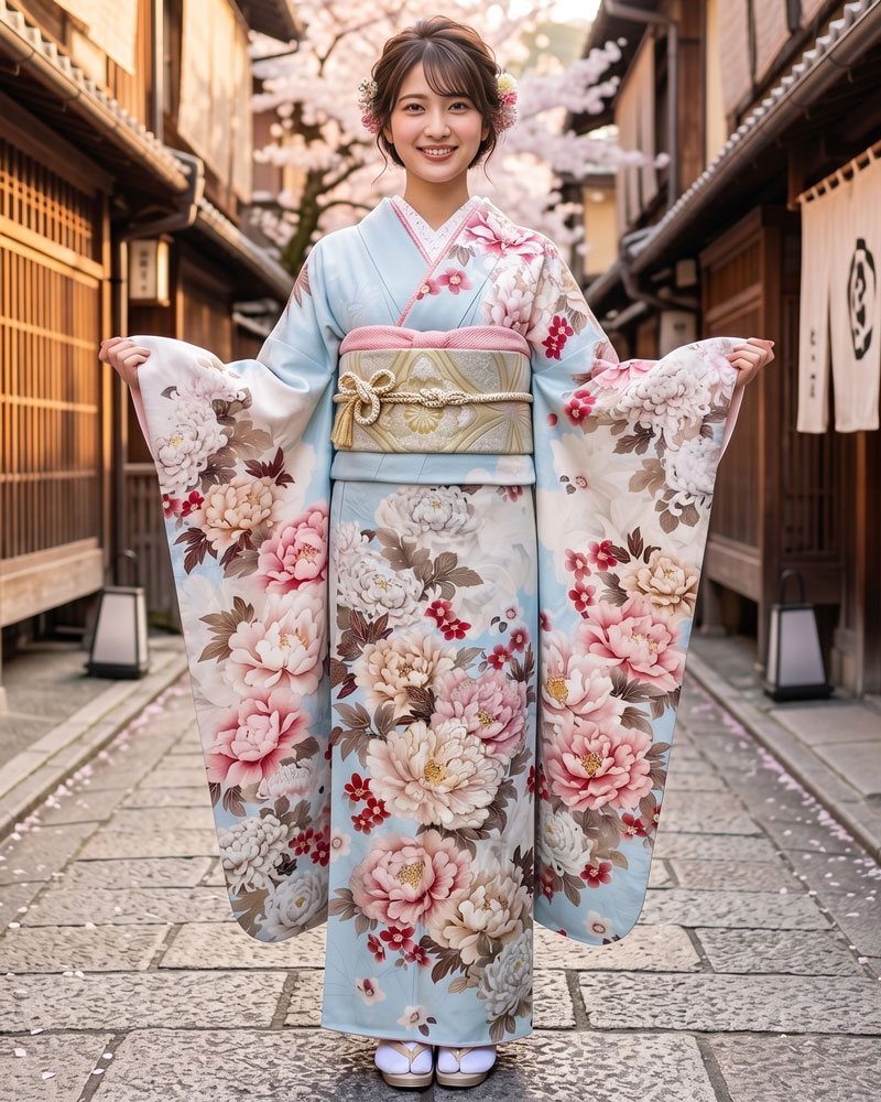 レンタル振袖 – 水色13