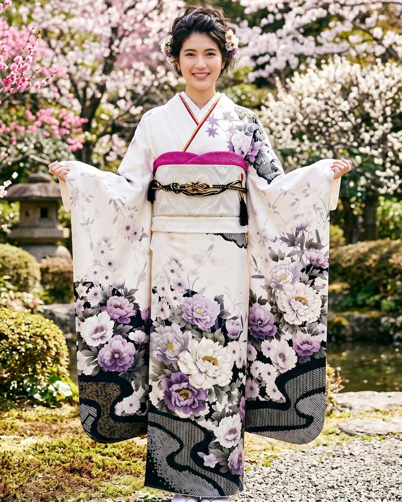 レンタル振袖 – 白12