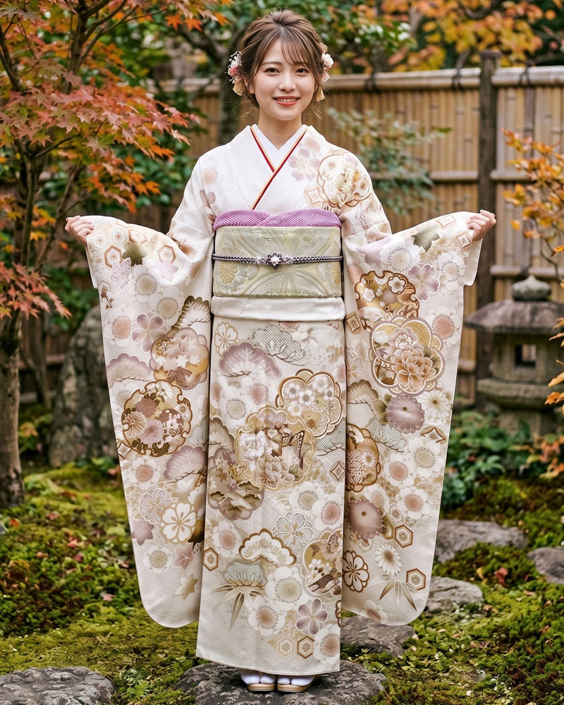 レンタル振袖 – 白13