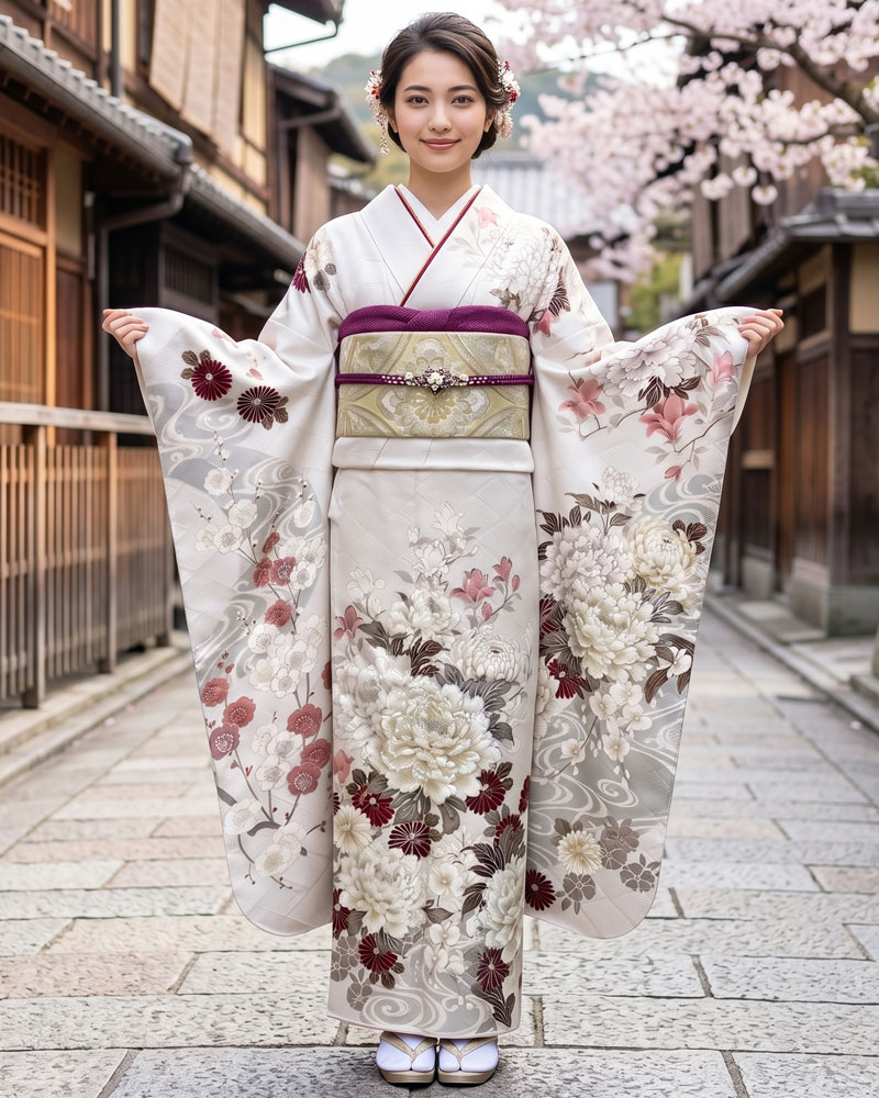 レンタル振袖 – 白14