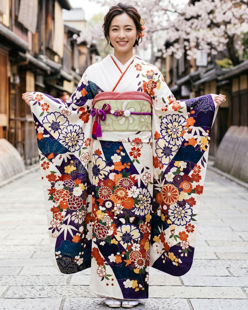 レンタル振袖 – 白15