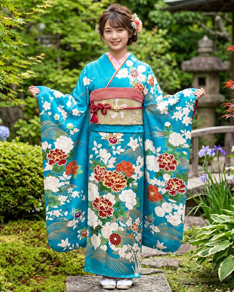 レンタル振袖 – 水色16