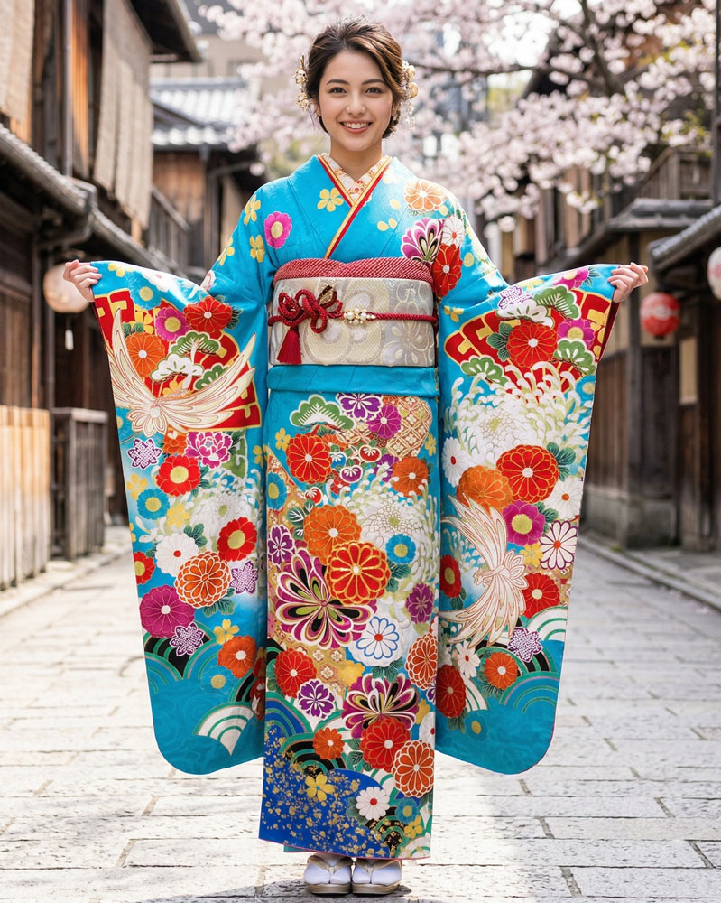 レンタル振袖 – 水色08