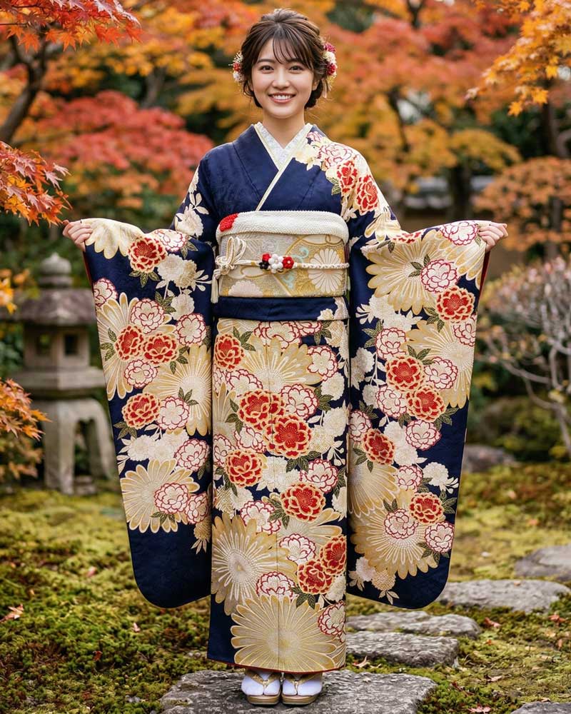 レンタル振袖 – 紺04