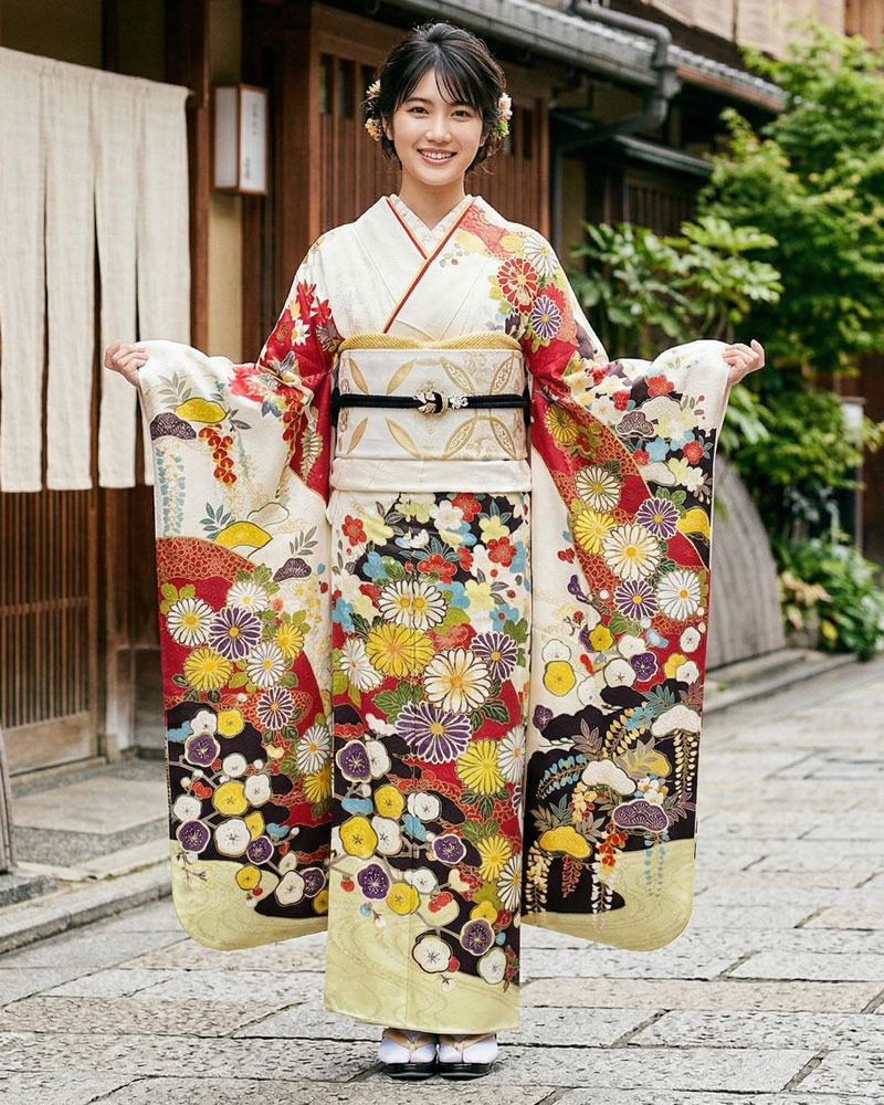 レンタル振袖 – 白20