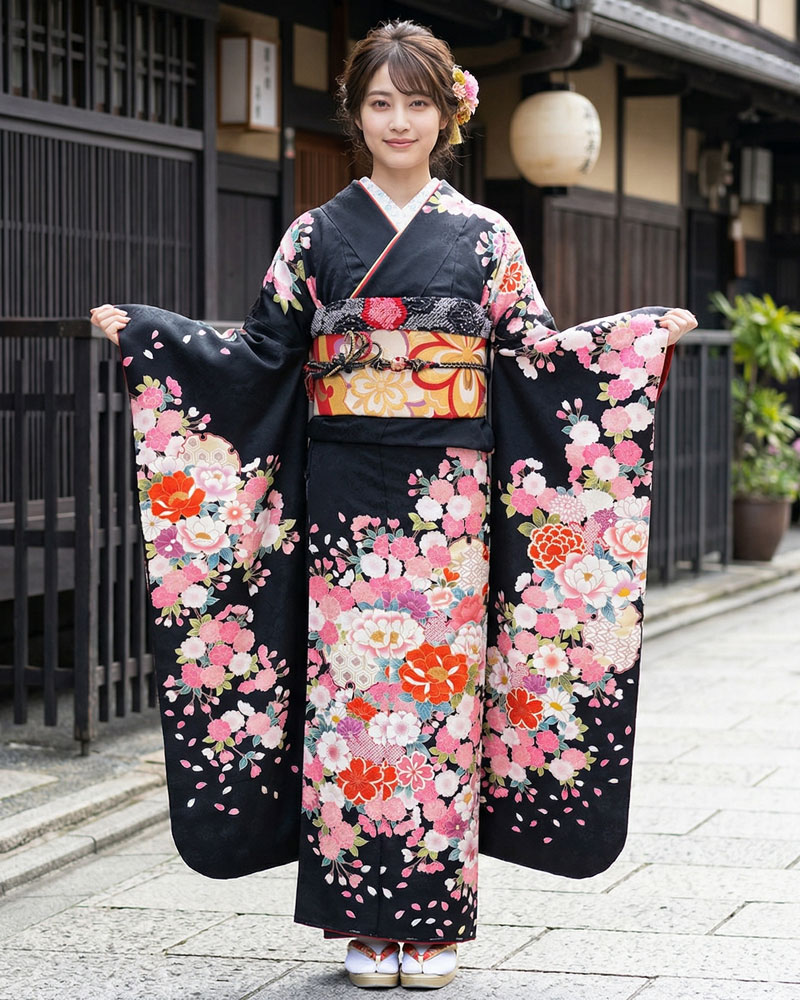 レンタル振袖 -黒10