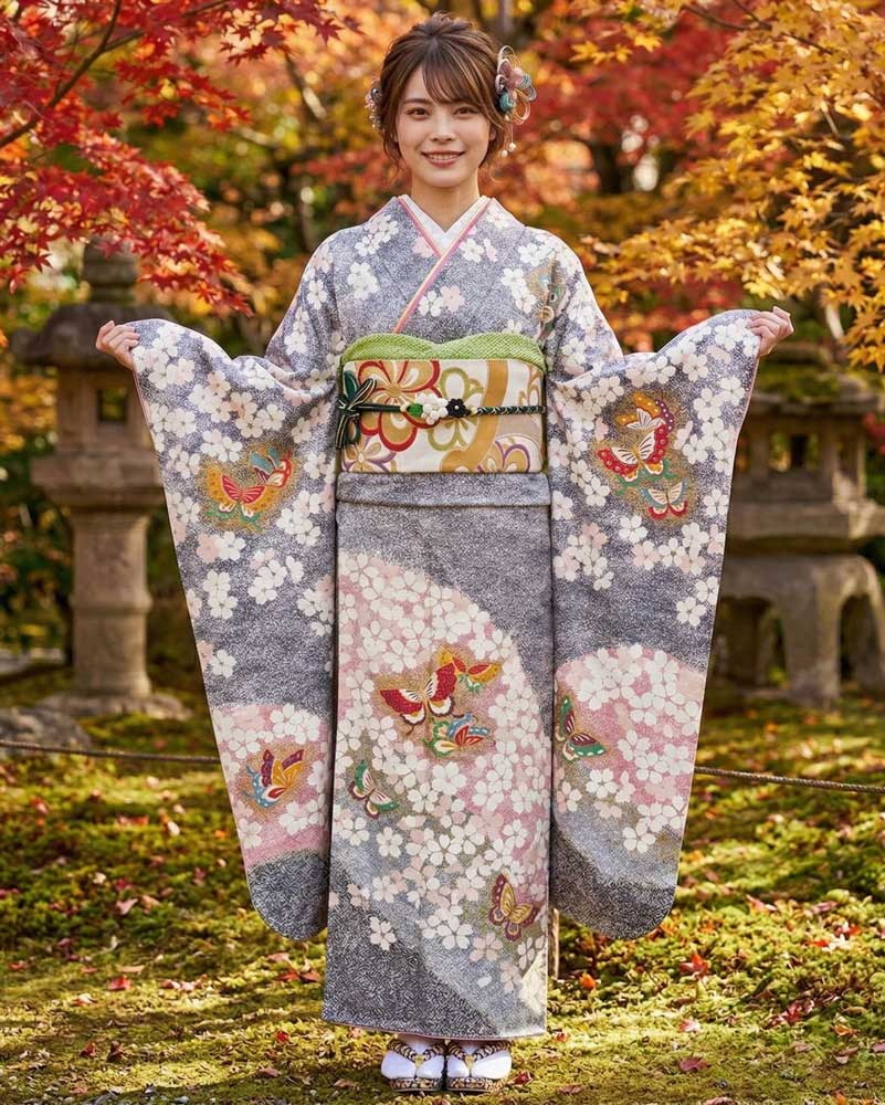 レンタル振袖 -グレー03