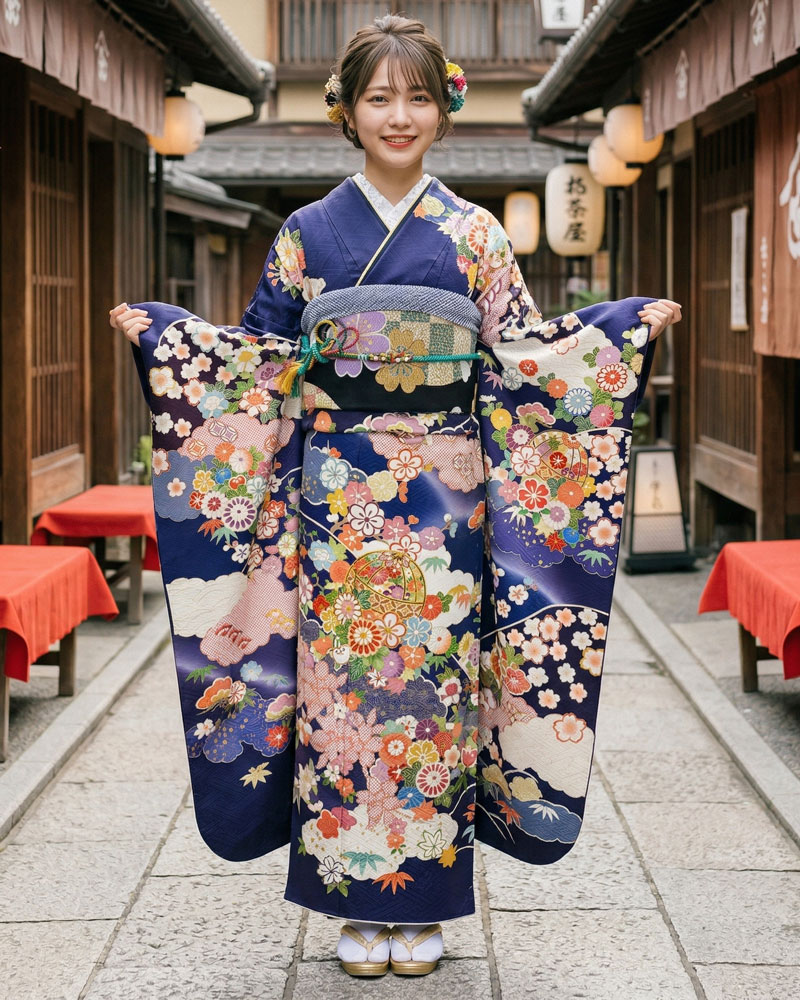 十日町友禅 -振袖 – 吉澤 – 紫01