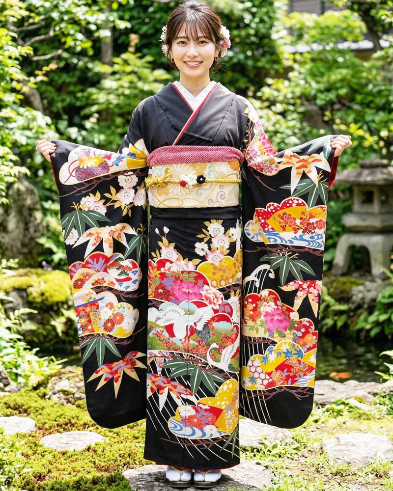 十日町友禅 -振袖 – 茶01