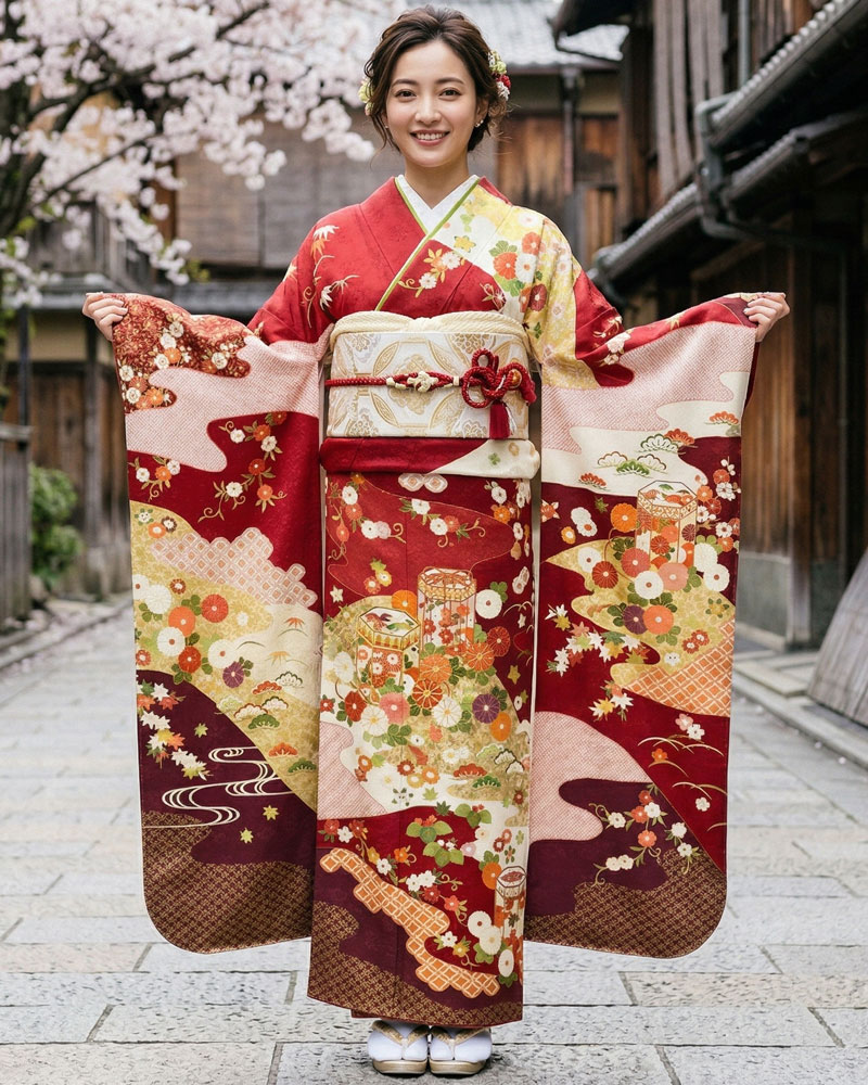 レンタル振袖 – 赤37