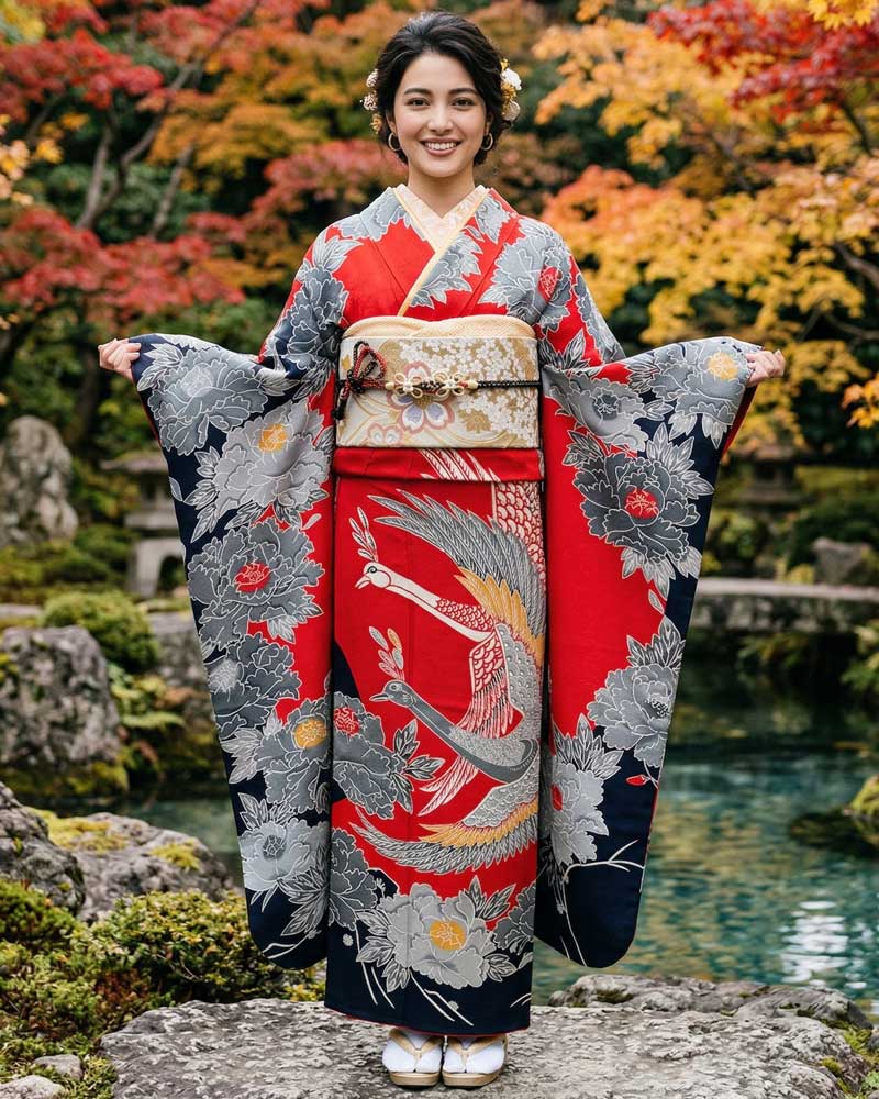 レンタル振袖 – 赤08