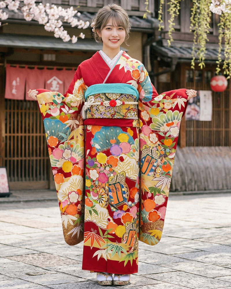 レンタル振袖 – 赤14