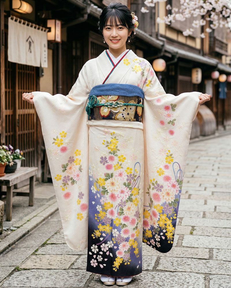 レンタル振袖 – 白01