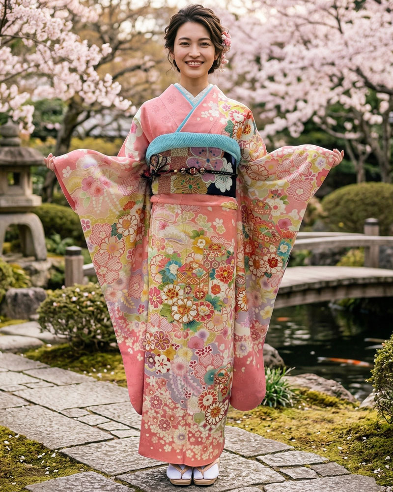レンタル振袖 – ピンク03