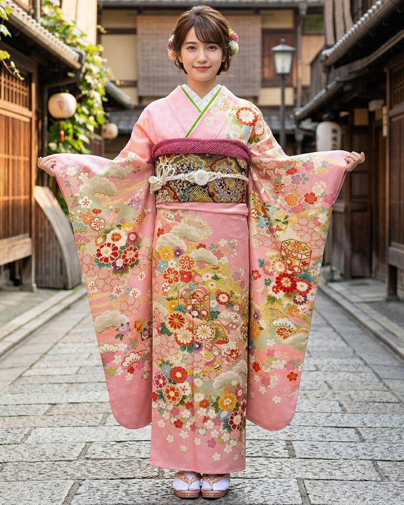 レンタル振袖 – ピンク04