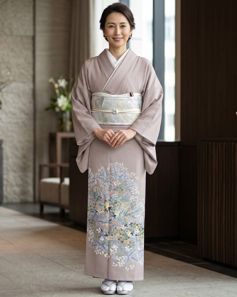 加賀友禅 – 色留袖レンタル – 薄茶