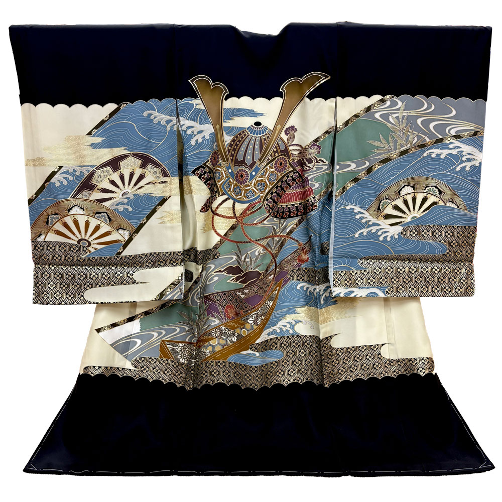 【新品】七五三 3歳 男児 レンタル 黒 兜