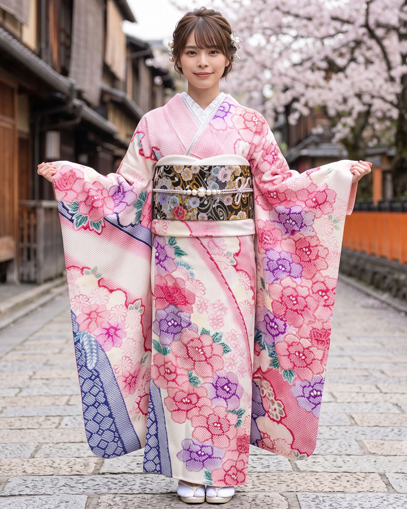 ピンク総絞り　振袖　クリーニング済み 総絞り アーカイブ - 濱上呉服店