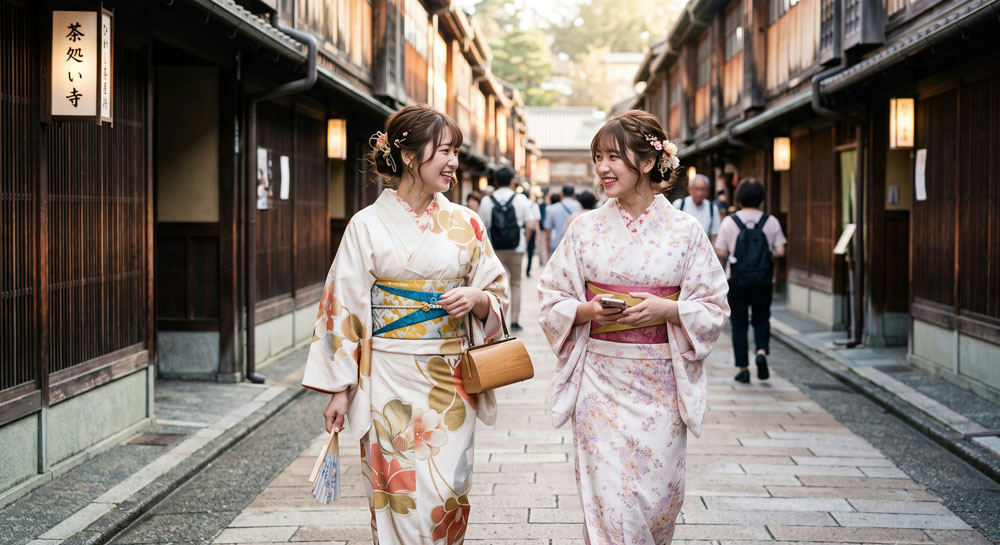 ひがし茶屋街_街着レンタル