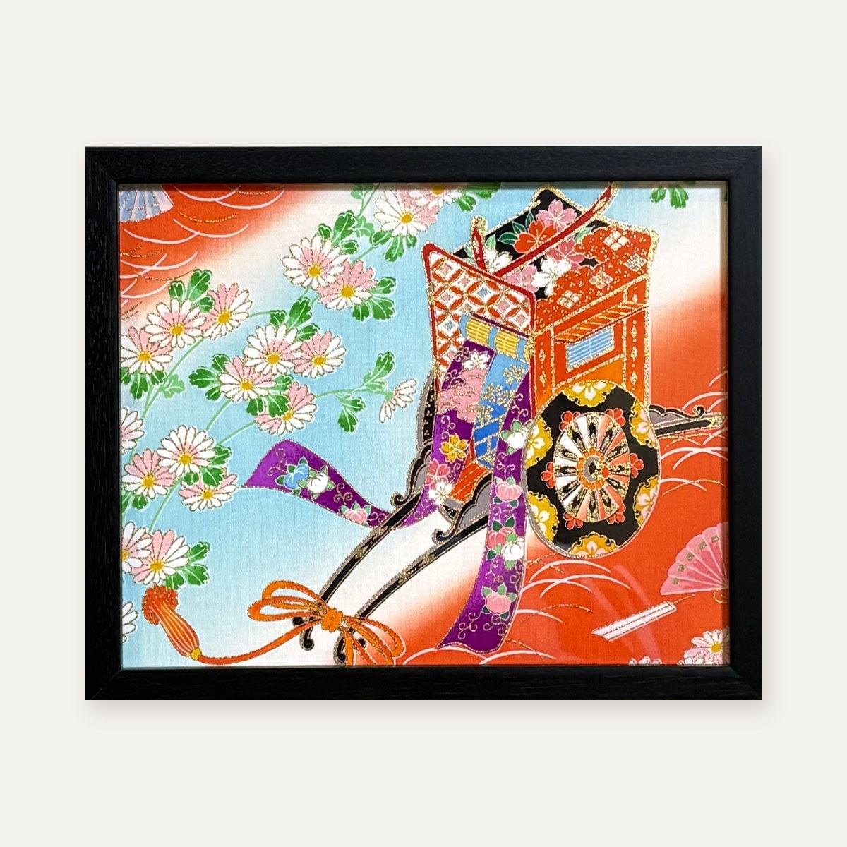【着物アート】Kimono Art インチ 赤17