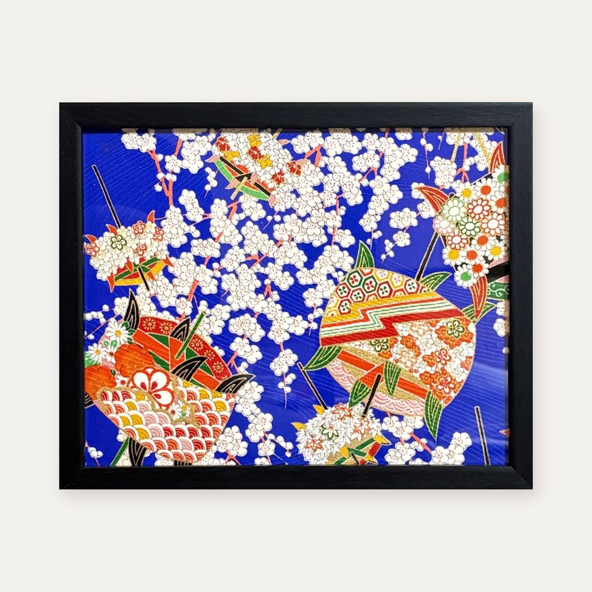【着物アート】Kimono Art インチ 青22