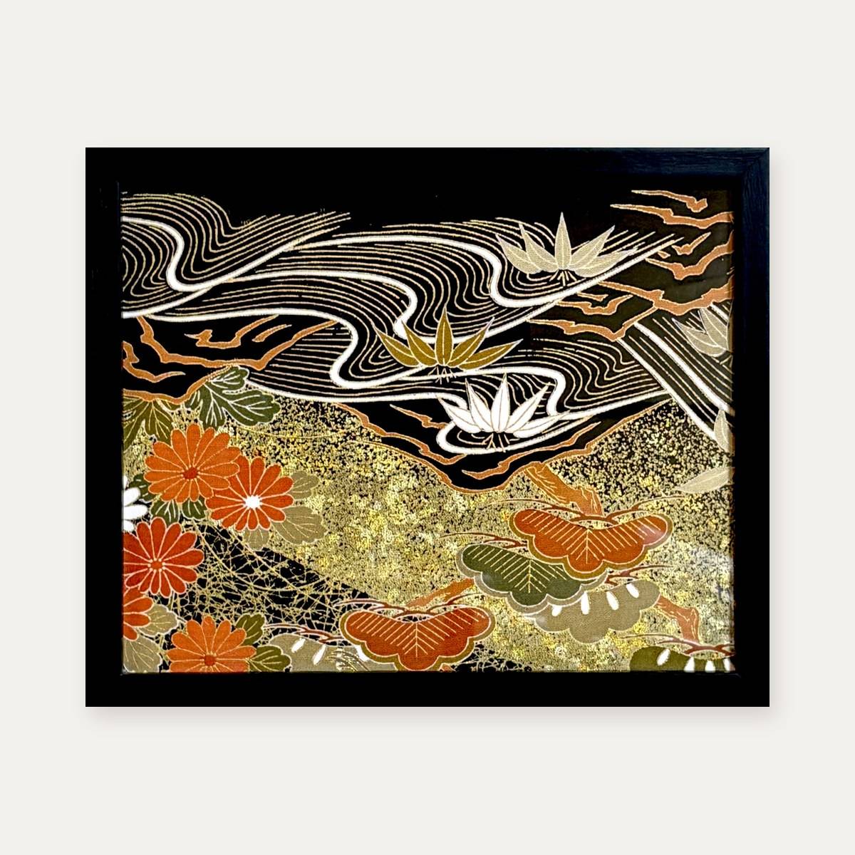 【着物アート】Kimono Art インチ 黒23